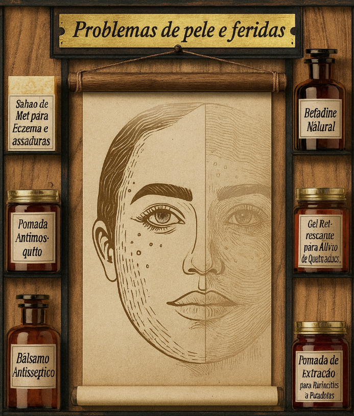 Prateleira temática para cuidados com a pele