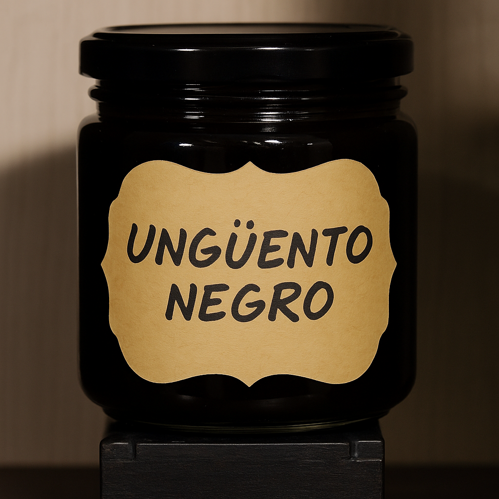 Pomada natural em pote escuro