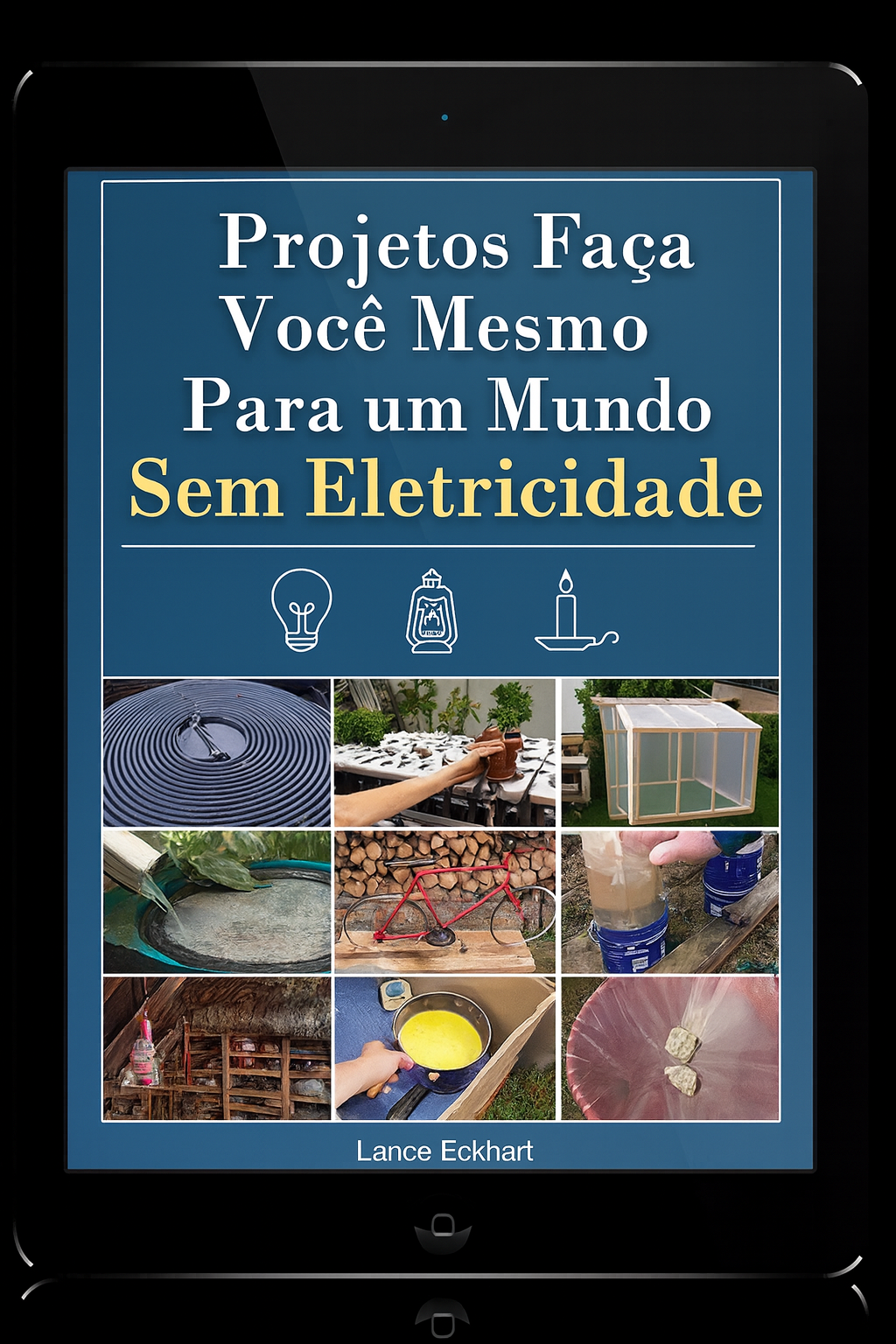 Ebook DIY sem eletricidade – tablet mockup