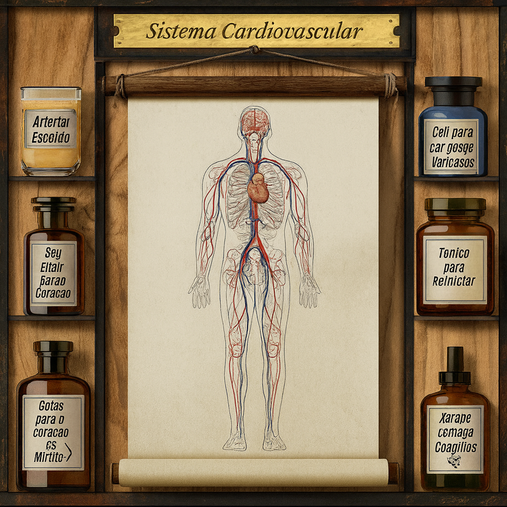 Diagrama do sistema cardiovascular com apotecário