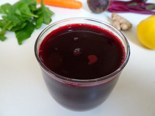 Suco de beterraba para circulação
