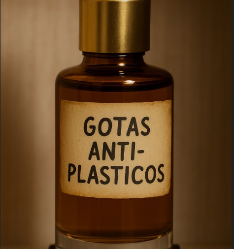 Gotas naturais em frasco âmbar