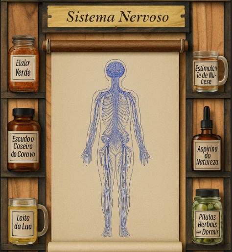 Ilustração do sistema nervoso